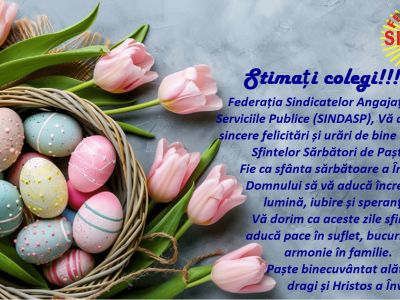 Mesaj de felicitare cu prilejul Sfintelor Sărbători Pascale