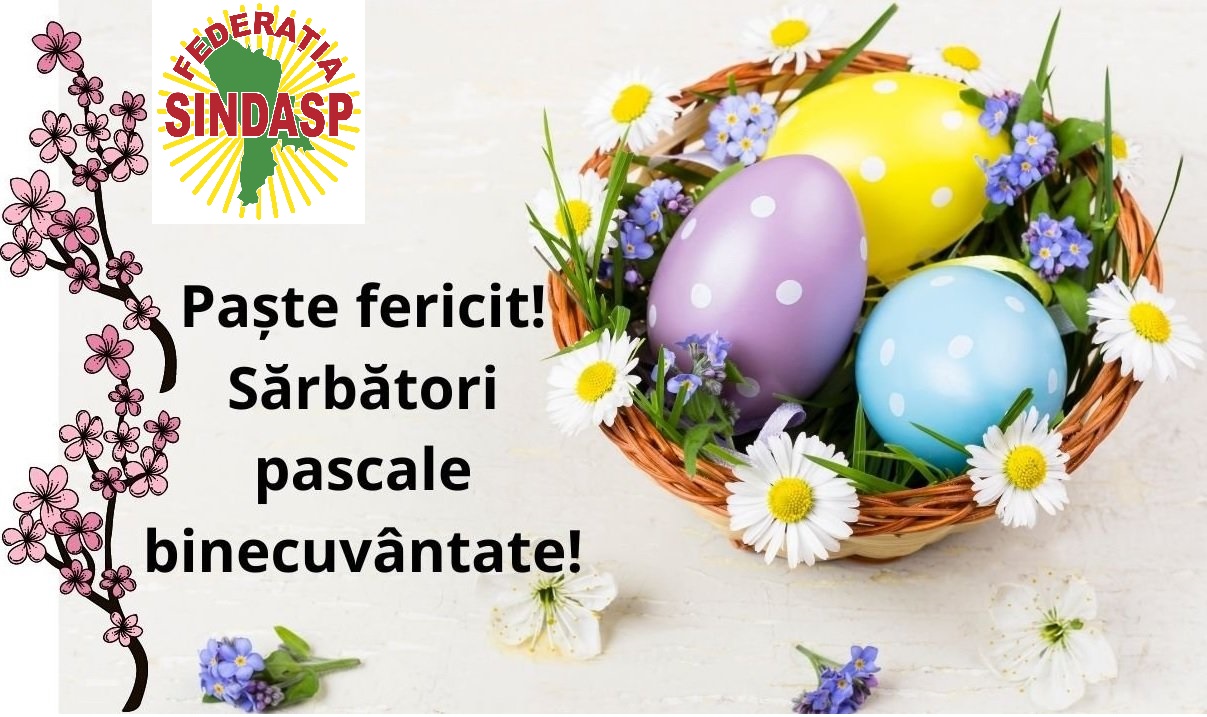 Mesaj de felicitare cu prilejul Sfintelor Sărbători Pascale